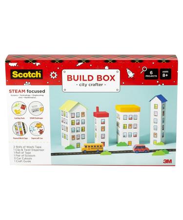 Scotch STEAM Kids Craft Kit  STEM  City Crafter Build Box  Super-Hold Tape  Washi Tape and Dispenser  Scissors  Papercraft Cut-Outs and Guide (STEAM-CB) STEM Activity Pack - Buy Online on GoSupps.com