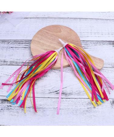 VORCOOL 1Pair Bike Handlebar Streamers - Colorful Polyester Tassel Ribbons for Children | Yellow Bicycle Grips Accessories - Buy Online on GoSupps.com
