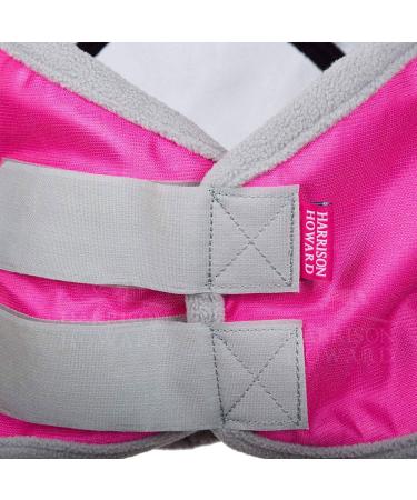 Harrison Howard CareMaster Pro Luminous Horse Fly Mask - UV Protection No Ears Nose Protection - Large Pink for Warmbloods - Buy Online on GoSupps.com