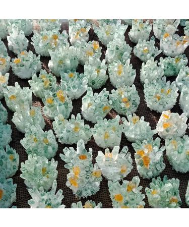 Natural Green Ghost Crystal Cluster Original Stone Reiki Orange Crystals Minerals Specimen Home Decor ZJGIDTEM (Color : 550-600g) - Buy Online on GoSupps.com