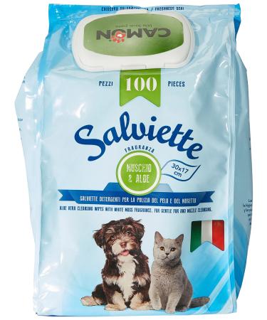CAMON Wipe On Moss And Aloe Replacement 100 For Dogs