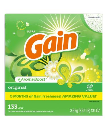 Gain Powder Laundry Detergent (Laundry Soap) HE Compatible Original Scent 133 Loads