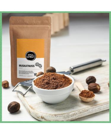 Spicy Welt Whole Nutmeg (250g) Premium Quality Nutmeg for Cooking Sauces Pastry & Spice Blends | Intense & Warm Flavour | 100% Natural No Additives - Buy Online on GoSupps.com