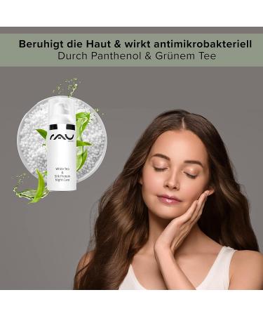 RAU White Tea & Silk Protein Night Care - Regenerating Face Mask for Dry Skin Anti-Aging Moisturizer - 1.7 Fl.oz - Buy Online on GoSupps.com