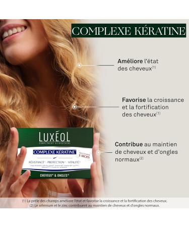 Lux ol - Keratin Complex - Food supplement - Resistance and Protection(1)- Hair and nails(2) - 90 capsules - 41g - Buy Online on GoSupps.com