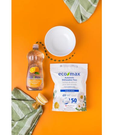 Eco-Max Hypoallergenic Automatic Dishwasher Pacs 50 count Fragrance-Free DETERGENT - Buy Online on GoSupps.com