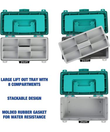 Sheffield 12671 13 Tackle Box Teal & Gray - Fishing & Craft Storage Solution - Buy Online on GoSupps.com
