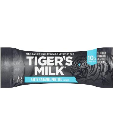 Tiger's Milk Salty Caramel Pretzel Nutrition Bars - 12 Pack (1.48 oz Each) | Energy Snack - Buy Online on GoSupps.com