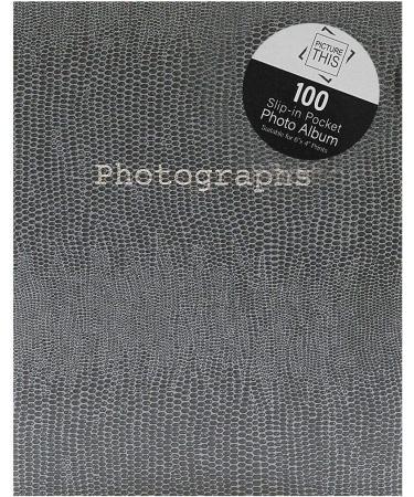 Tallon Snake Skin 6x4 Photo Album - Holds 100 Photos - Grey - Buy Online on GoSupps.com