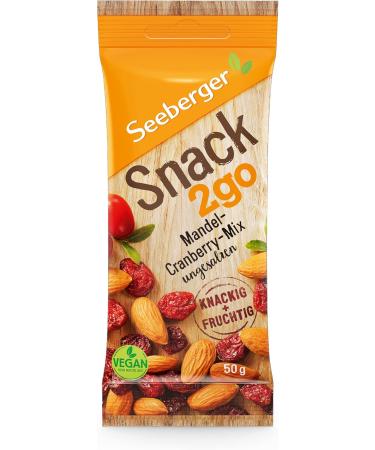 SEEBERGER Almond-Cranberry Mix Snack2Go 12x50g - Buy Online on GoSupps.com