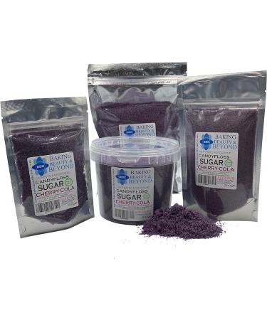 Baking Beauty and Beyond Premium Floss Sugar for Cotton Candy - Cotton Candy Flossing Sugar with Natural Ingredients Perfect for Every Occasion Bulk Floss Sugar 200g - Cherry-Cola Flavour Cherry Cola - Buy Online on GoSupps.com