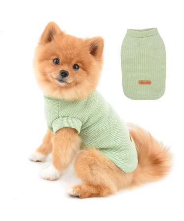 Paidful Dogs for small medium-sized dogs cats young girls single-color soft cotton vest T-shirts summer sleevelose breathable tea puppy chihuahua yorkie clothing pet green xxl xxl: back length: 40cm/15.5 " bust: 52cm/20.5"