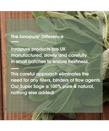 INNOPURE Super Sage Leaf 4000mg Capsules - Menopause Symptom Relief - High Strength Formula - Vegan - 60 Capsules - UK Made - Buy Online on GoSupps.com