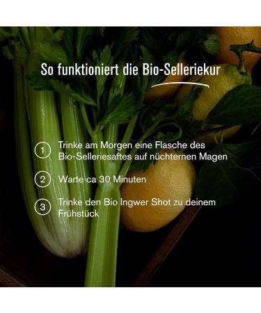 14-Day Organic Celery Cure - 14 Bottles of 500ml Celery Juice & Ginger Shots | Pure Additive-Free Wellness - Buy Online on GoSupps.com