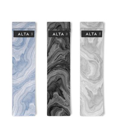 ALTA Booty Bands for Women - Premium Non-Slip Fabric Resistance Bands for Working Out - Cloth Resistance Bands for Legs Fabric Exercise Bands Leg Bands for Working Out Women Looped Hip Bands Set Flow