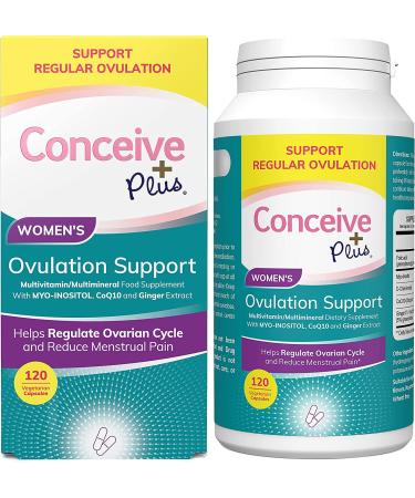 Conceive Plus Ovulation Support - PCOS Vitamins for Regulating Menstrual Cycles - 120 Capsules - Buy Online on GoSupps.com
