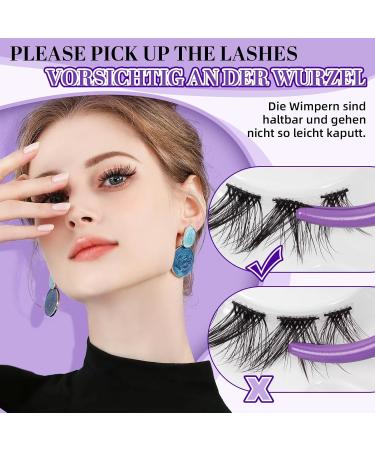 Buy P05 False Eyelashes - 10 Pairs Cat Eye Fluffy Cluster Lashes for DIY Extensions | Natural Look & Comfort - Buy Online on GoSupps.com
