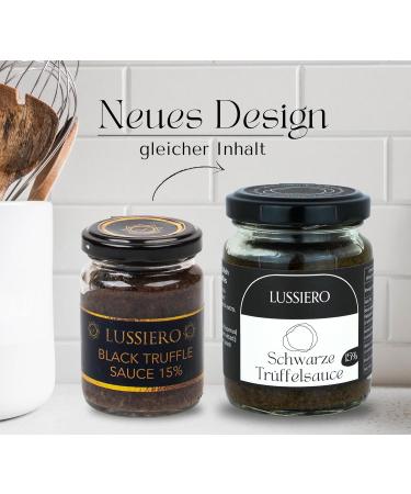 Pack of 6 Lussiero Premium Truffle Sauce - 15% Real Black Summer Truffle Salsa Tartufata Royal Tapenade 80g | Gourmet International Shipping - Buy Online on GoSupps.com