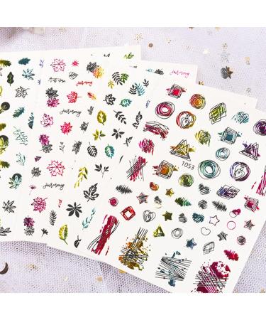 Buy TSBB 9pcs Summer 3D Nail Stickers - Beach Leaf Series for DIY Crafts & Decorations - International Shipping Available - Buy Online on GoSupps.com