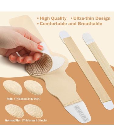 Arch Support Strap for Plantar Fasciitis Relief | Non-Slip Wearable Design | 2 Pairs of Adjustable Arch Pads for Flat Feet & High Arches - Beige - Buy Online on GoSupps.com
