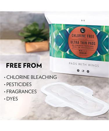 Organic Cotton Ultra Thin Pads Regular Absorbency | Chlorine-Free, Pesticide-Free, Fragrance-Free, Dye-Free | 84 Count - Buy Online on GoSupps.com
