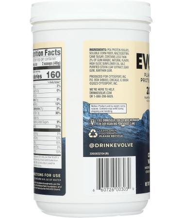 EVOLVE Ideal Vanilla Protein Powder 16 OZ - Plant-Based Dairy-Free High-Protein Supplement for Fitness & Health - Buy Online on GoSupps.com