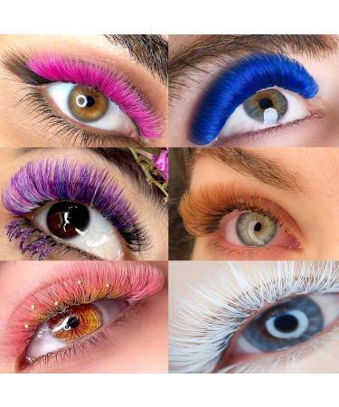 QUEWEL Colored Classic Eyelash Extensions | 0.07 C/D Curl 8-15mm | Blue Lash Extensions for Salons | Perfect for International Shipping - Buy Online on GoSupps.com