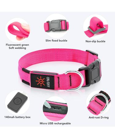 Koskill Luminous LED Dog Collar - Waterproof Adjustable & Super Bright for Medium to Large Dogs - USB Rechargeable & Stylish Design - Buy Online on GoSupps.com