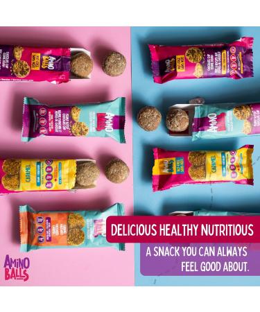Amino Balls High Protein Balls Variety Pack | 12pcs (3 Box) | Gluten Free Plant Based Vegan Protein Snacks | Perfect for On-the-Go Energy and Satisfying Cravings without the Guilt Variety Pack 3 Boxes (12 each) - Buy Online on GoSupps.com
