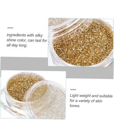DOITOOL Loose Pigment Eyeshadow 2pcs Eye Shadow Glitter Eyeshadow Glitter Powder Highlighter Loose Loose Eyeshadow Glitter 1 count (Pack of 1) Golden - Buy Online on GoSupps.com