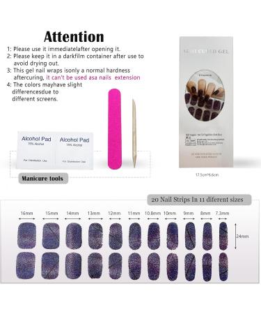  SanFangyue UV Nail Polish with Pink Glitter | 22 PCS Self-Adhesive Gel Film | Nail Polish Pads - Buy Online on GoSupps.com