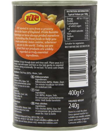 KTC Chick Peas in Salted Water 400g - Buy Online on GoSupps.com