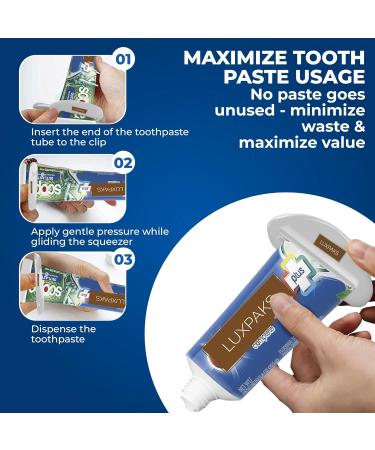  LuxPaks CRST Complete Whitening + Scope Outlast Toothpaste Long Lasting Mint Flavor 5.4 oz Triple Pack Bundled with LuxPaks Squeezer - Buy Online on GoSupps.com