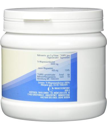 Vitasyg Tri-Magnesium Dicitrate Powder 500g | Premium Magnesium Citrate for Optimal Health - International Shipping Available - Buy Online on GoSupps.com