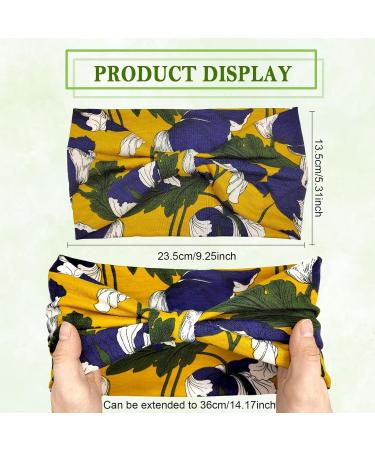 4-Piece Women's Elastic Headband Set - Wide Boho Hair Bands with Leopard Print & Floral Design - Fashion Hair Jewelry for Stylish Looks - Buy Online on GoSupps.com