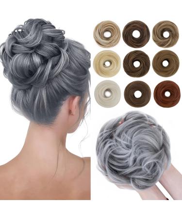 SEGO Hairpiece with elastic band Large bun hairpieces Hair tie with hair Hair extension Ponytail braid Hair bun for women (55 G) Gray - Buy Online on GoSupps.com