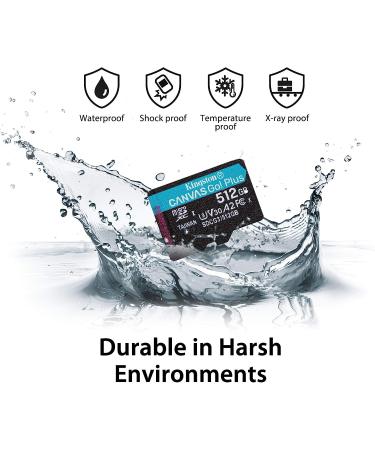 Kingston 256GB microSDXC Canvas Go Plus 170MB/s Read UHS-I  C10  U3  V30  A2/A1 Memory Card + Adapter (SDCG3/256GB) microSD Card 256GB Faster (Up to 170 MB/s) Single - Buy Online on GoSupps.com