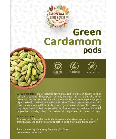 Green Cardamom Pods 50gm - Premium Quality, All Natural, Vegan & Non-GMO - Buy Online on GoSupps.com