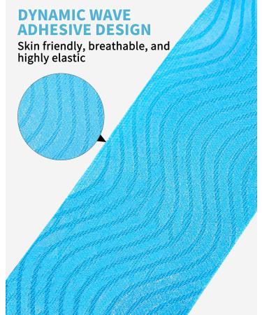 Tidevan 3 Roles Kinesiology Tape Set - Waterproof Physio Tape for Knee Elbow & Shoulder Pain Relief | 5m x 5cm Skin-Friendly Sport Tape with Scissors - Buy Online on GoSupps.com