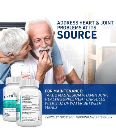 Relaxity Mg Magnesium Supplement - 120 Vegetarian Capsules for Joint Support, Heart, Nerve, Muscle - Non-GMO, Magnesium Glycinate Pills - Liver Medic - Buy Online on GoSupps.com