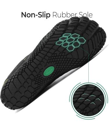 SAGUARO Men's Women's Barefoot Trail Running Shoes - Breathable Non-Slip Fitness Shoes in Army Green - Size 42 EU - Buy Online on GoSupps.com