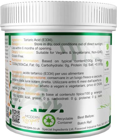 Special Ingredients Tartaric Acid Powder 10kg - Premium Quality Vegan Non-GMO Gluten Free - Recyclable Container - Buy Online on GoSupps.com