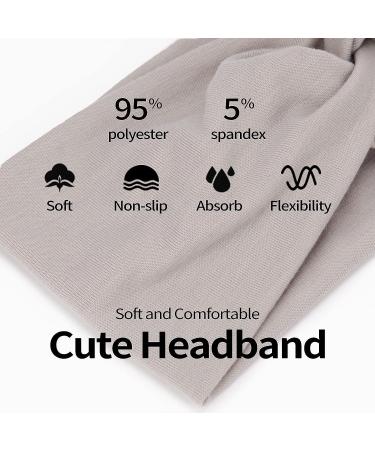 MISUPORVE Women's Non Slip Wide Headbands - 3 Pack Solid Color Workout Hairbands for Yoga, Running & Sports - Buy Online on GoSupps.com
