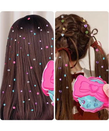 Hair Gem Stamper Kit with 22 Bling Gem Hair Bedazzler Kit Hair Diamonds Stapler Jewels Bling Bling Hair Machine Stamp Gems for Girls Hair Accessories Birthday Party Festival - Buy Online on GoSupps.com