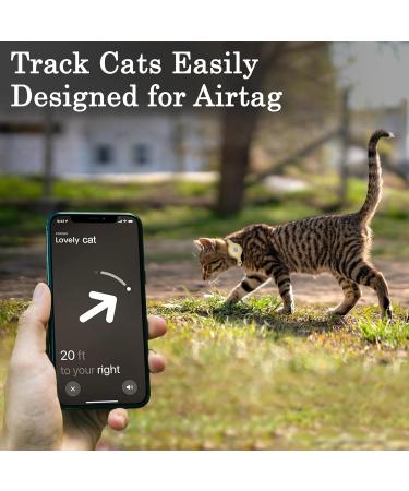 Buy Oopsdoggy Airtag Cat Collar - Durable Leather with Bells & Apple Airtag Holder for Cats & Small Dogs (Beige) | GPS Tracking & Pet Safety - Buy Online on GoSupps.com