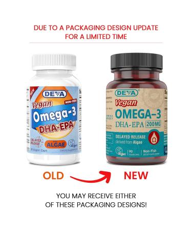 Buy DEVA Nutrition Vegan Omega-3 DHA-EPA | 90 Delayed Release Capsules | Eco-Friendly Micro Algae - Buy Online on GoSupps.com