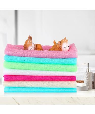 12 Pack 36 Inch Extra Long Exfoliating Bath Cloth Towel - Korean & Japanese Body Shower Cleaning Sponges - 12 Colors - Buy Online on GoSupps.com