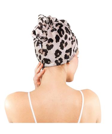 Kitsch Leopard Quick Dry Microfiber Hair Towel - Fast Drying & Stylish - Buy Online on GoSupps.com