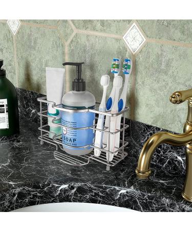 Premium Stainless Steel Toothbrush & Bathroom Accessories Set - 6 Seat Black Ventilated & Standing - Modern Kitchen Silver - Buy Online on GoSupps.com