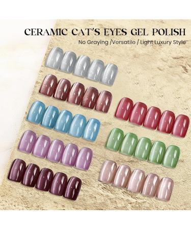 MIZHSE Holographic Glitter Cat Eye Gel Nail Polish Set 8 Colors Red Cat Eye Gel Nail Polish Kit Magnetic Nail Polish Sets with Magnet Soak Off Led Gel Nail Polish Nail Art Gel Manicure Salon DIY Gifts 308 - Buy Online on GoSupps.com